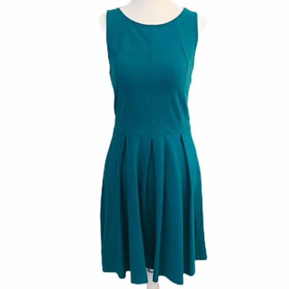 Cynthia Rowley Teal Pleated Dress - Picture 6 of 9